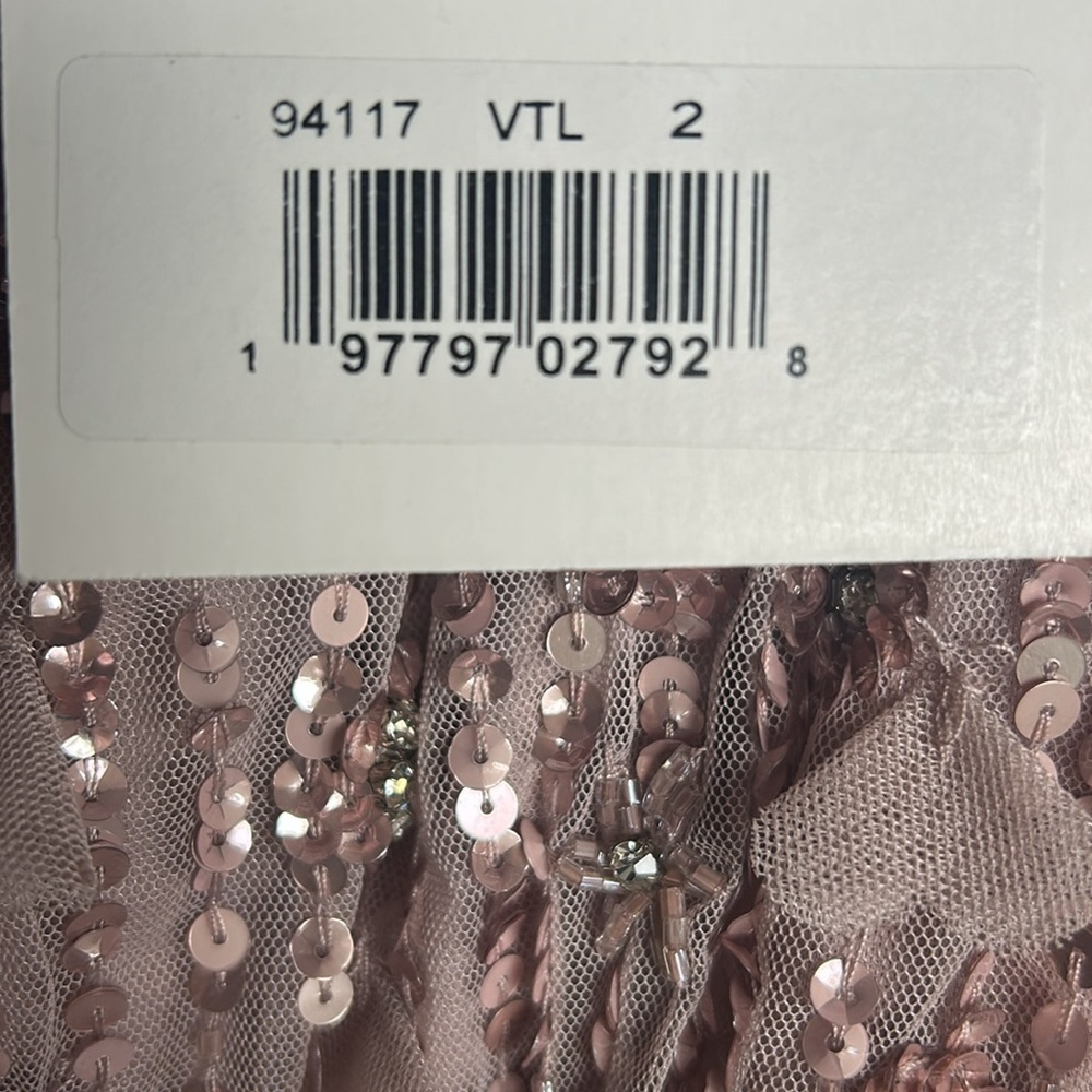 Mac Duggal Dusty Rose Beaded Midi Dress - Picture 6 of 7